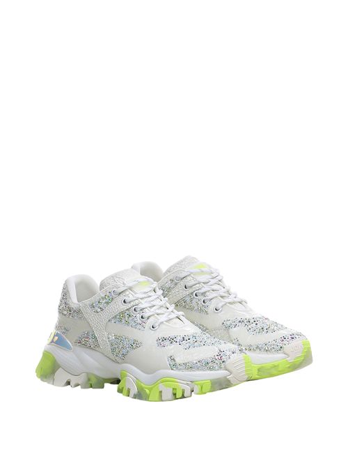 Sneakers Jewel White Lemon in tessuto con strass JOIA PARIS | 2001002LEMON
